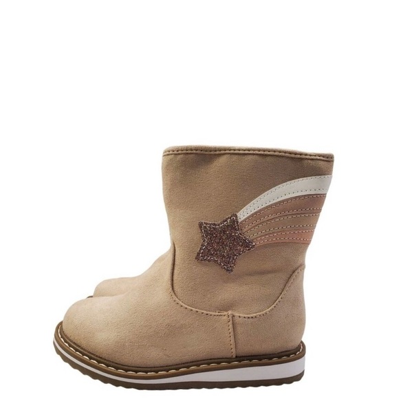 Toddler Girls Boots Isla Rainbow Zipper Slip On Winter Boots Shooting Star - Picture 8 of 11